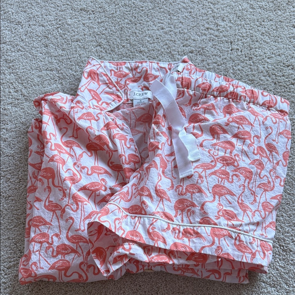 J. Crew Pink Flamingo Print pajamas
